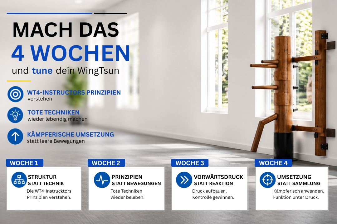 Mache 4 Wochen DAS! um dein WingTsun zu tunen.
